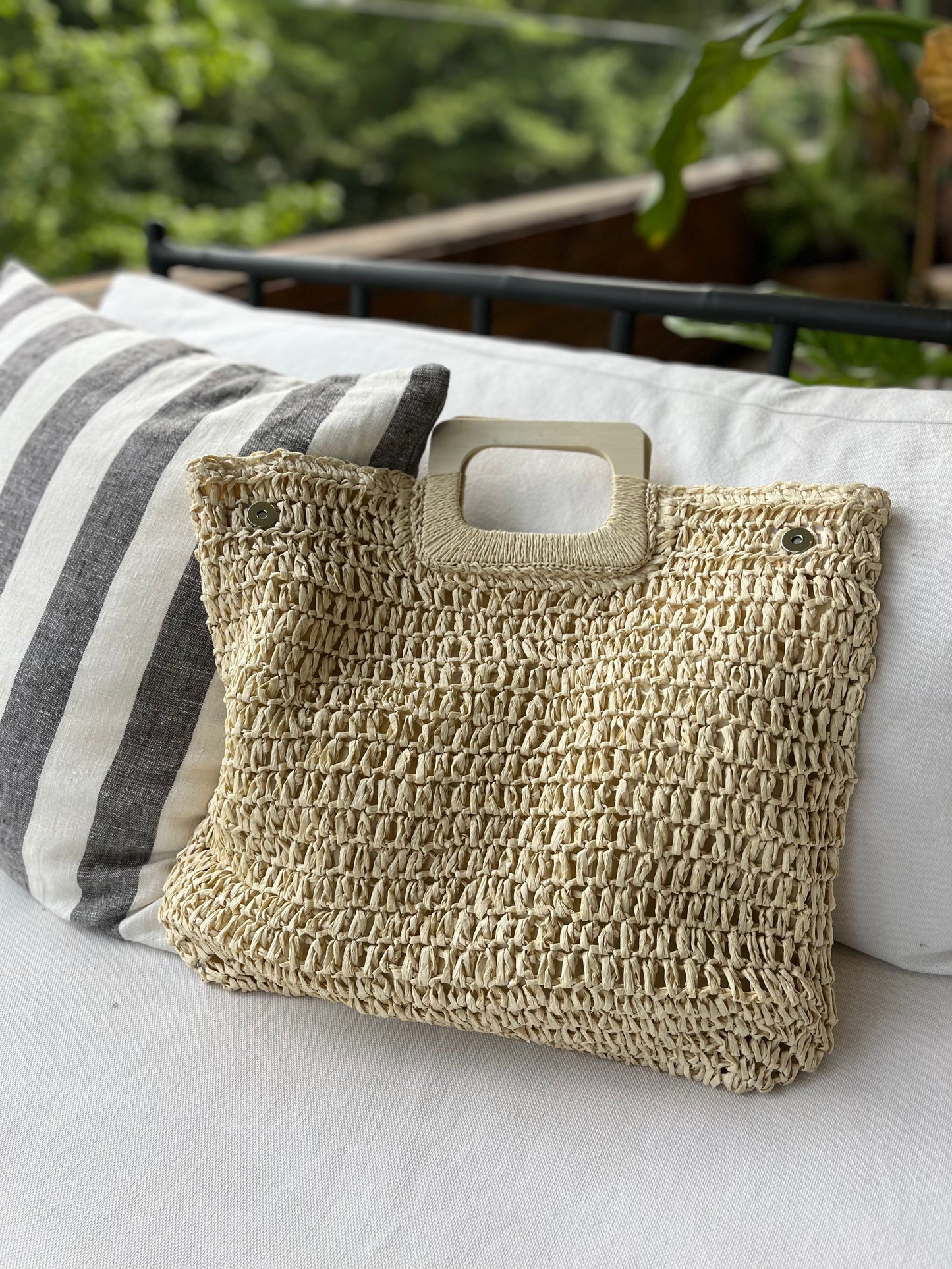 Rafia Beach Bag - Beige